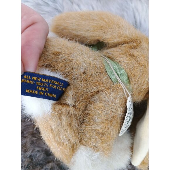 Boyds Bears Plush Bunny With Green Bow 1998-2000 Collectible - Picture 6 of 7